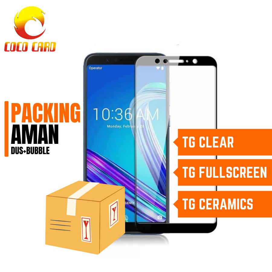 TEMPERED GLASS ASUS ZENFONE MAX PRO M1 TG ANTI GORES KACA SCREEN PROTECTOR TG CLEAR FULL CERAMIC