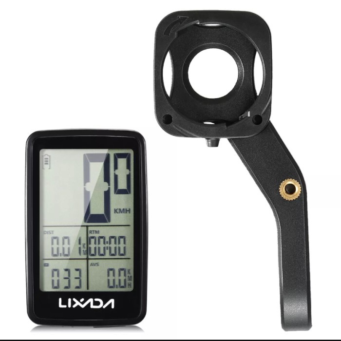 Spedometer LIXADA Wireless Rechargeable dan Holder dudukan komputer