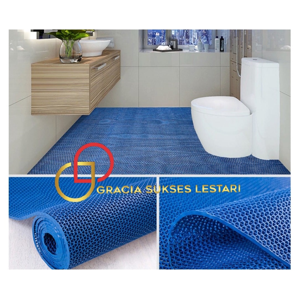 Keset Karpet PVC Anti Slip Kamar Mandi Karpet Masjid Wudhu Serbaguna - Jaring 40 x 60