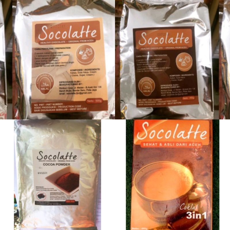 

Cokelat Original | Cokelat Creamer | Cokelat 3in1 | Cocoa Powder Socolatte Aceh 400-500 gr