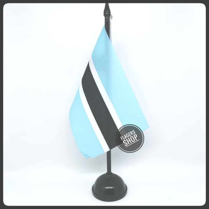 

Bendera Meja Botswana + Tiang Kayu