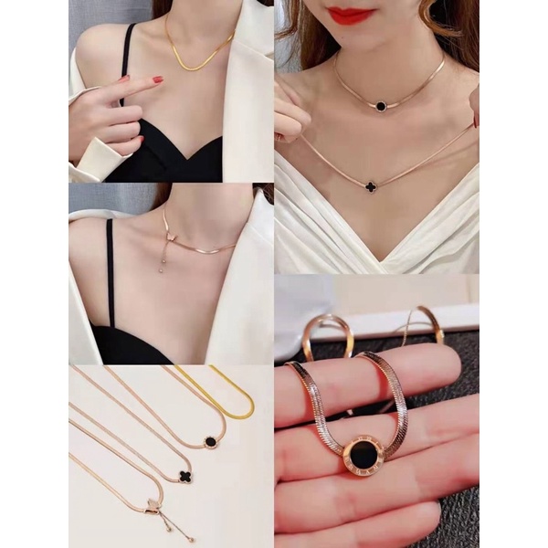 Kalung Fashion Korea Choker Titanium Model Bvl LCN03 KS14