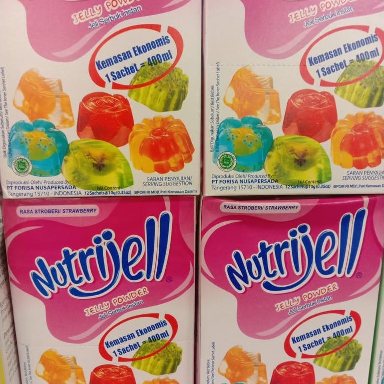 

Nutrijell Rasa Stroberi 120 gr(Isi 12 Saset)