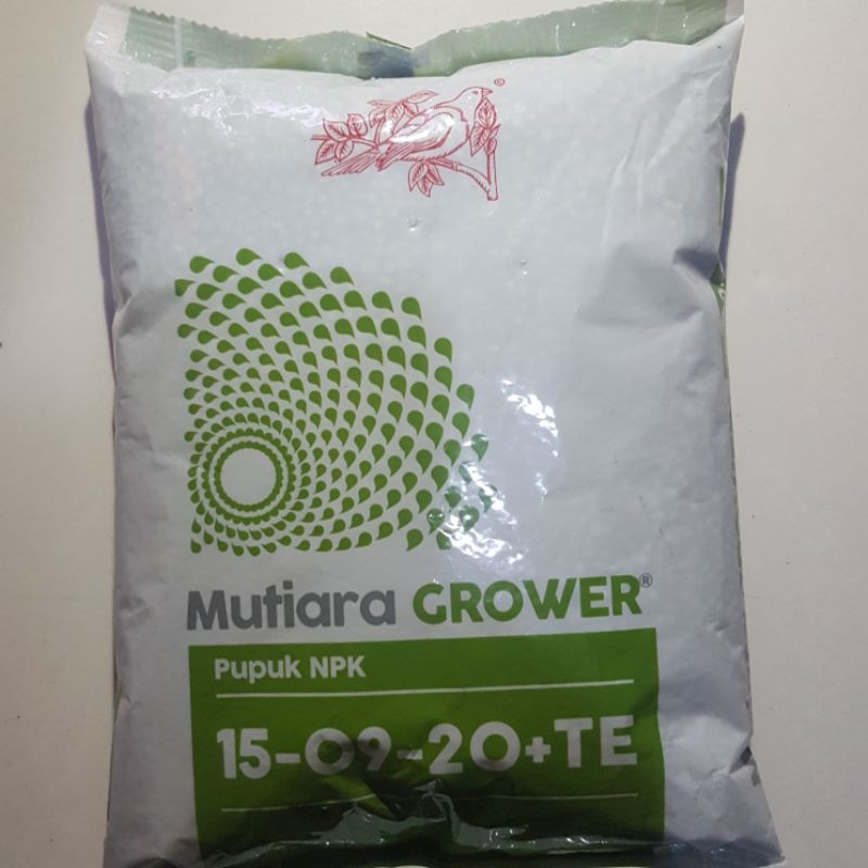 Pupuk NPK Mutiara GROWER 15-09-20+TE 1KG Original Kemasan Reapack  Plastik