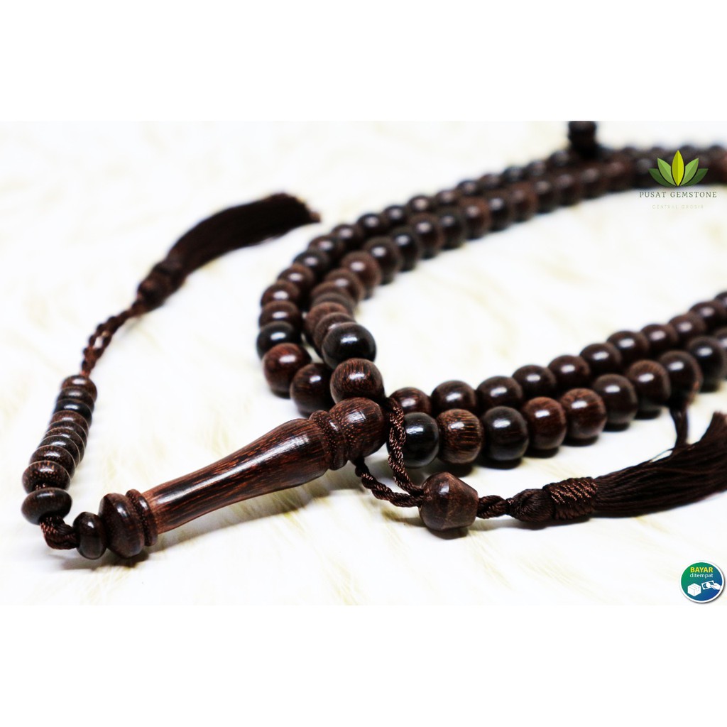 Tasbih Kayu Galih Asem 8 mm Natural