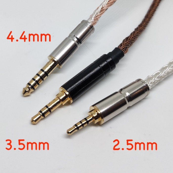 Custom 16 Braid MMCX Cable Replacement 3.5mm 2.5mm 4.4mm Balanced Jack