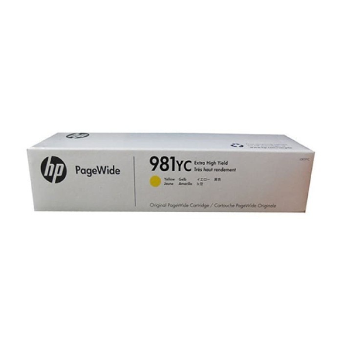 Tinta HP 981 YC Yellow Extra High Yield = HP PageWide E55650 | E58650