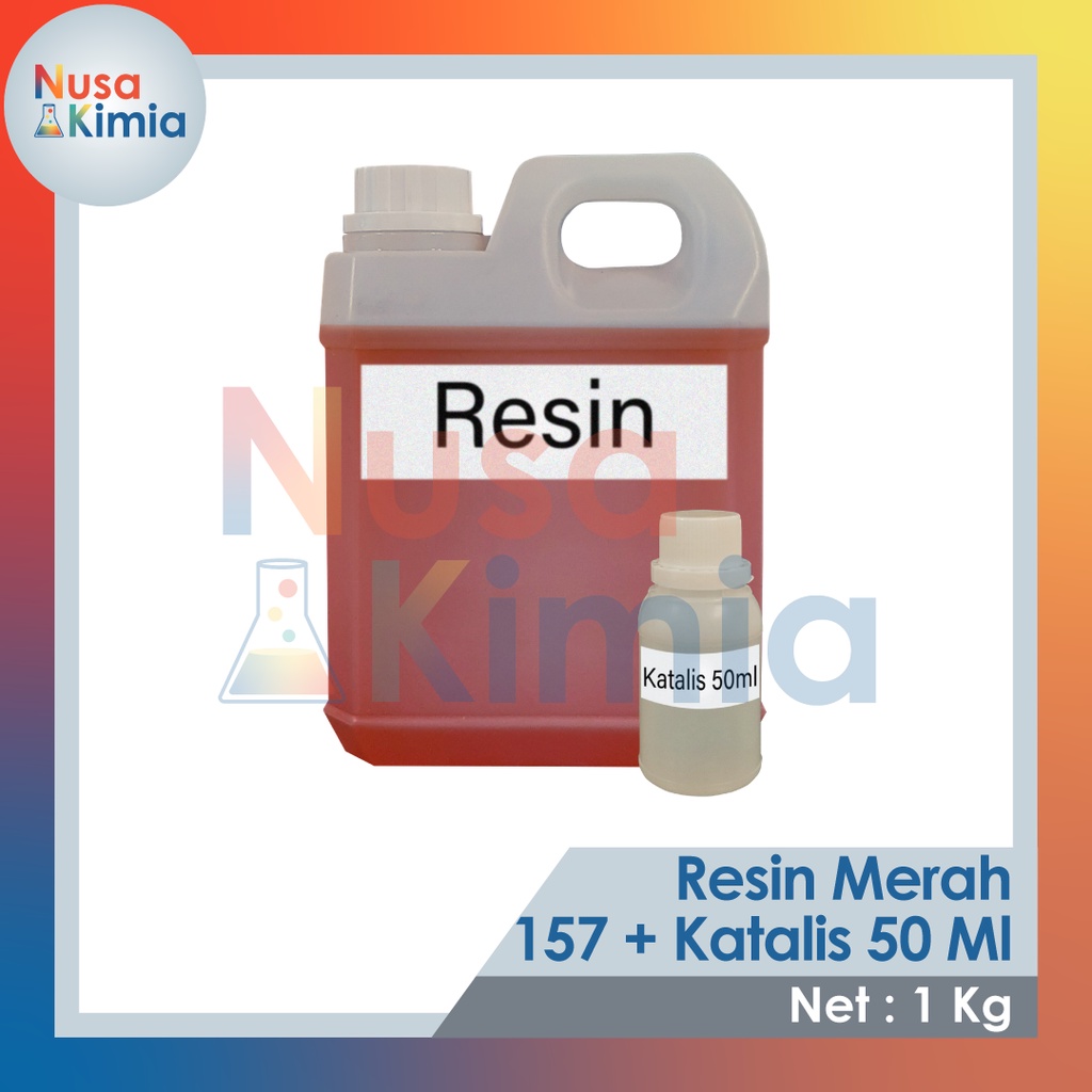 Resin Merah 157 / Resin Butek 157 1 Kg + Katalis 50 ml