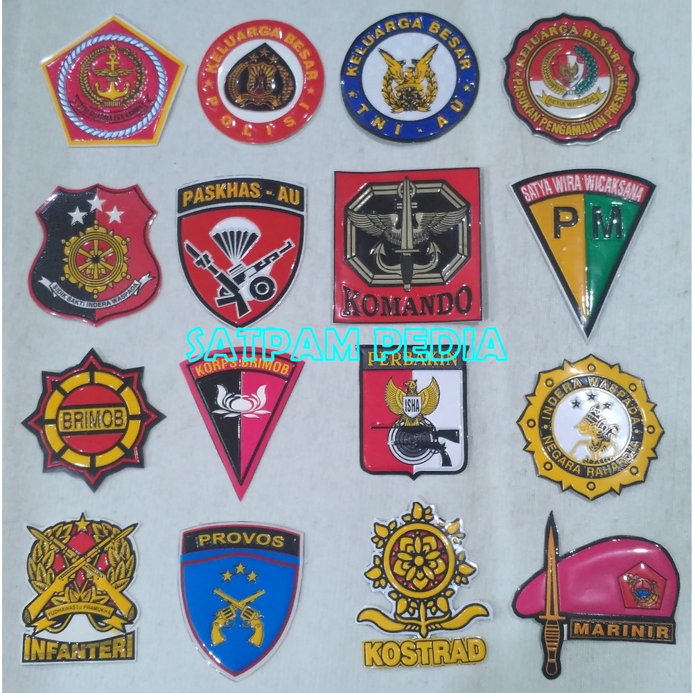 Sticker Embos Besar Logo Kesatuan - Stiker Emblem Embos Besar Logo Kesatuan