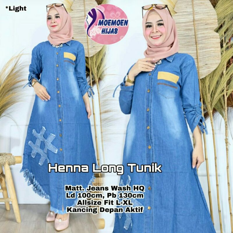 LONG TUNIK bahan Jeans