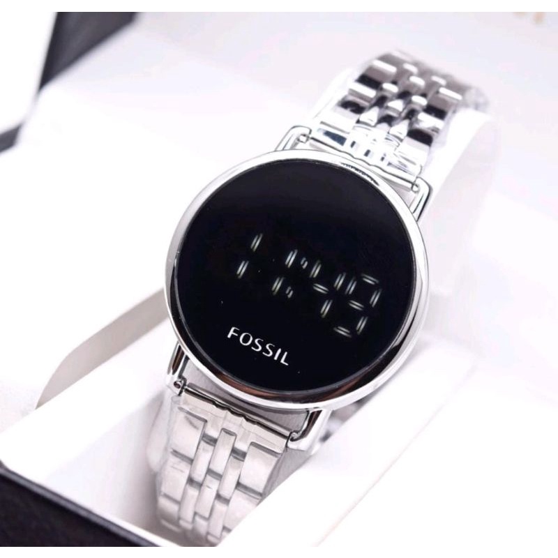 Jam Tangan Stainless Digital Pria Wanita Trendy Casual