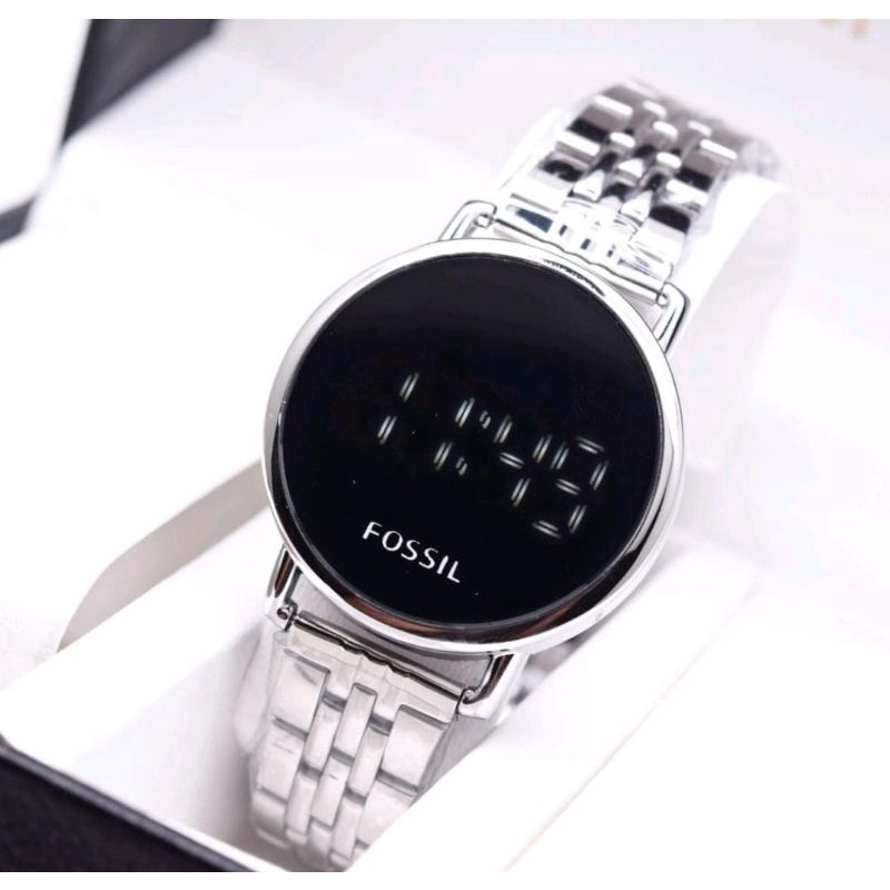 Jam Tangan Digital Stylish Kasual Water Resist Stainless Strap