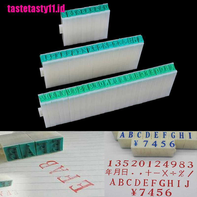 1 Set Stempel Kombinasi Huruf Alfabet Inggris Dan Angka Bahan Karet