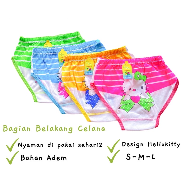 CD Celana Dalam Anak Perempuan Bayi Balita Hellokitty Kancut Cawet Anak Celana Dalam Boxer Anak Cewe