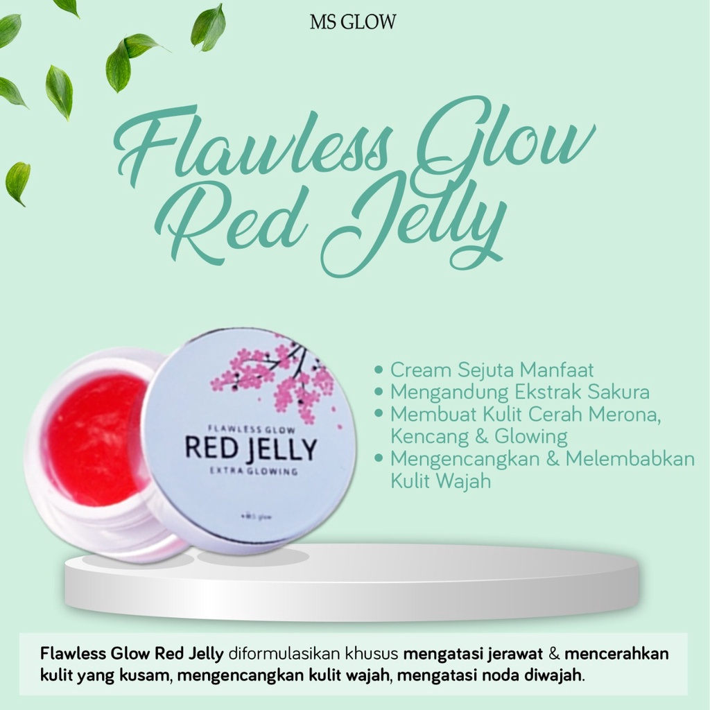 Ms Glow Red Jelly Extra Glowing Original 100% Cream Sejuta Manfaat , Lactobacillus 2% Ms Glow