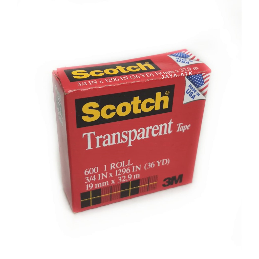 SOLASI BENING ISOLASI SCOTCH TRANSPARANT TAPE 600 3/4 IN 19 MM X 32,9 M SOLATIP BAGUS