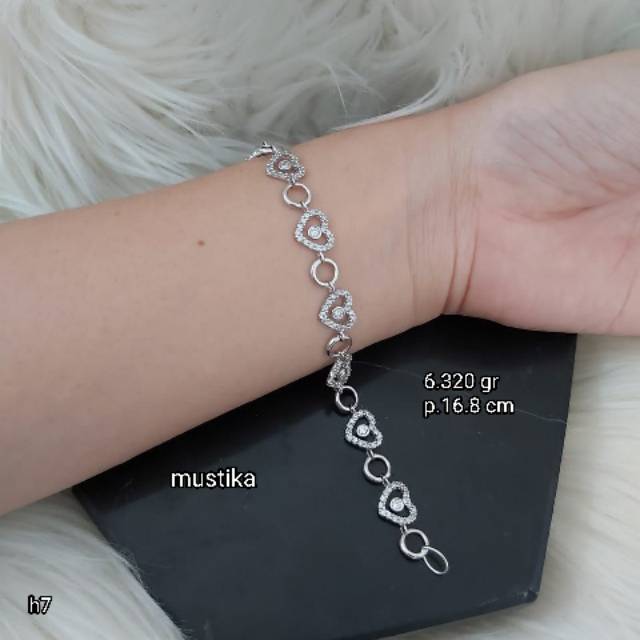 Gelang putih tangan 8K / 375 - Mustika