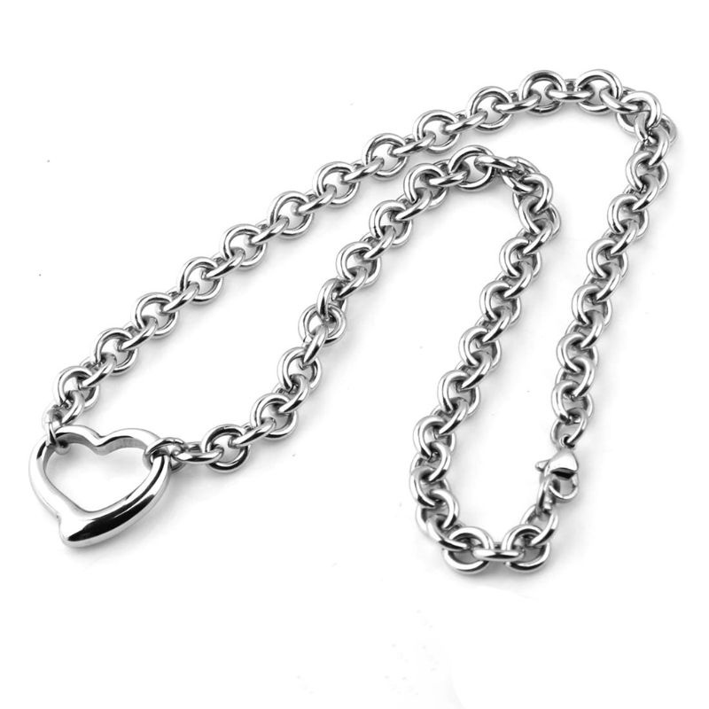 SIY  Stainless Steel Hollow Necklace Bracelet Fashion Women Charm Jewelry Set