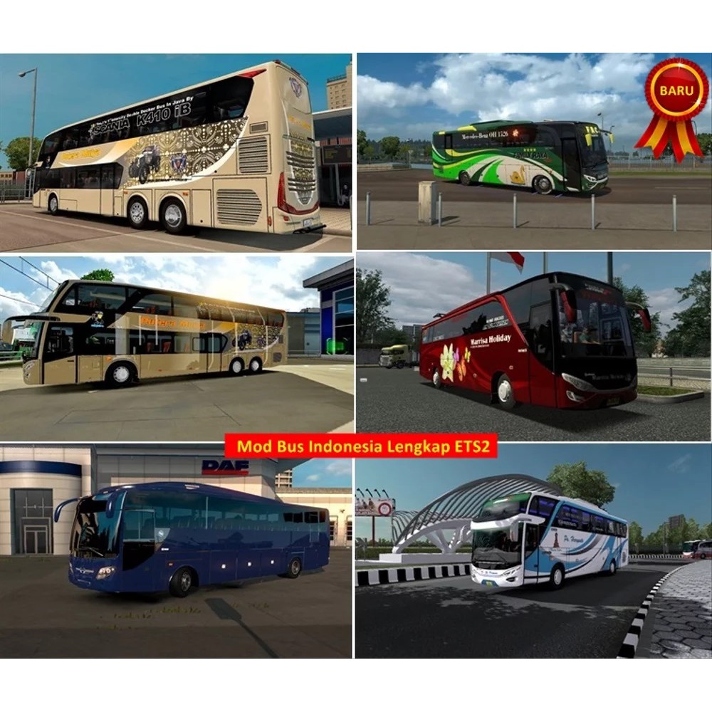 ETS2 Bus Truk Dan Map Indonesia Paket Super Lengkap Dan Terbaru