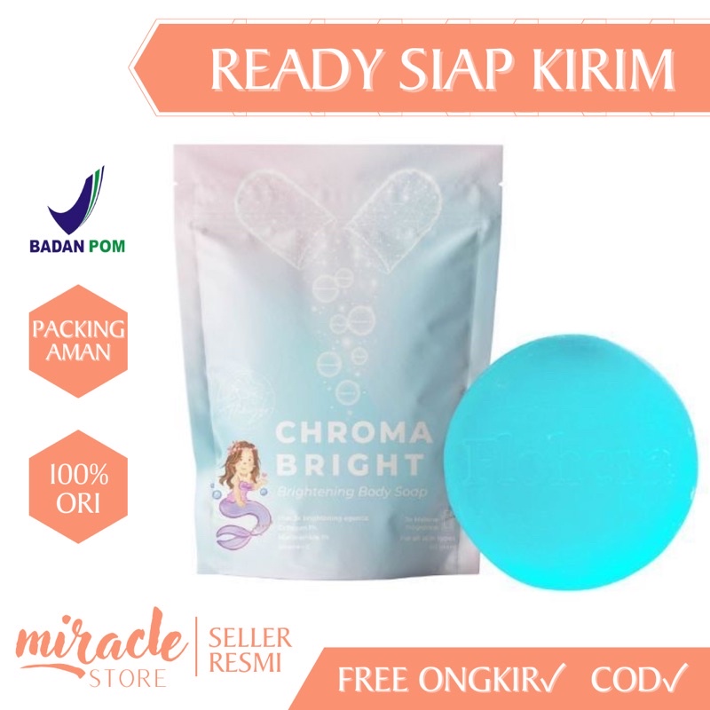 READY! SABUN FLOHERA CHROMA BRIGHT SOAP FLOHERA WHITENING BRIGHTENING SOAP SABUN CHROMA BRIGHT FLOHERA SABUN PEMUTIH PENCERAH BADAN