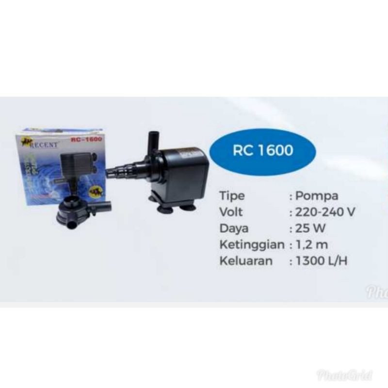 Mesin pompa aquarium RC-1600 - Mesin Sirkulasi aquarium dan kolam