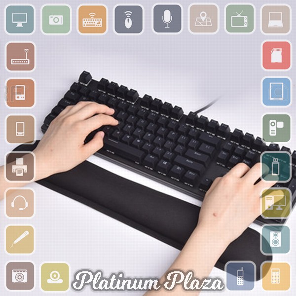 Sovawin Ergonomic Keyboard Wrist Rest Pad Support Memory Foam - SH-JPD - Black`23IE69-