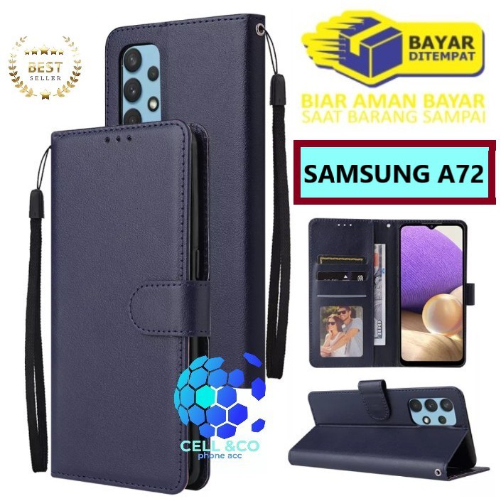 Flip cover SAMSUNG A72 Flip case buka tutup kesing hp casing hp flip case leather wallet