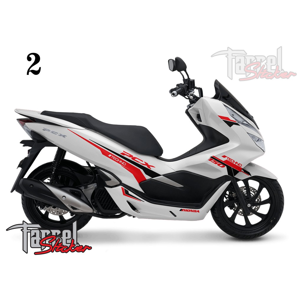 sticker pcx stiker stripping putih a2