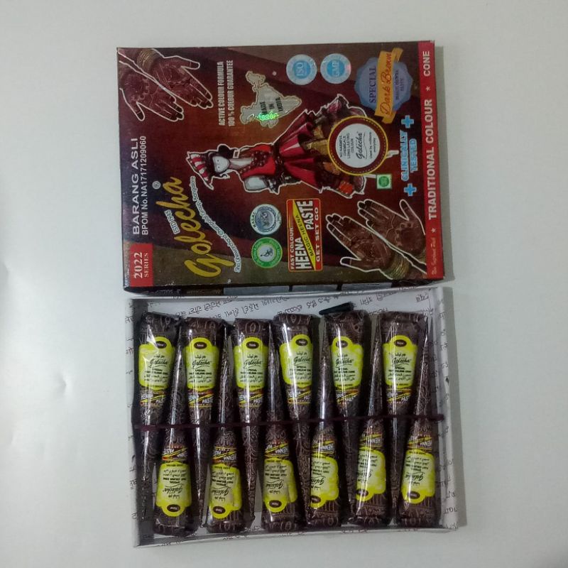 HENNA GOLECHA ASLI BPOM (ECER)-DARK BROWN