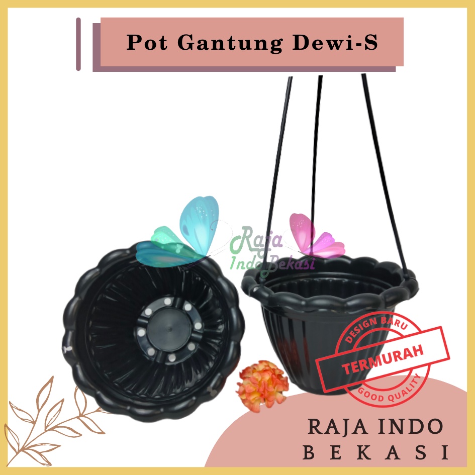 Rajaindobekasi Pot Gantung Dewi S Hitam Pot Gantung Renda 20 Putih Pot Bunga Gantung Murah Grosir Unik Plastik Putih