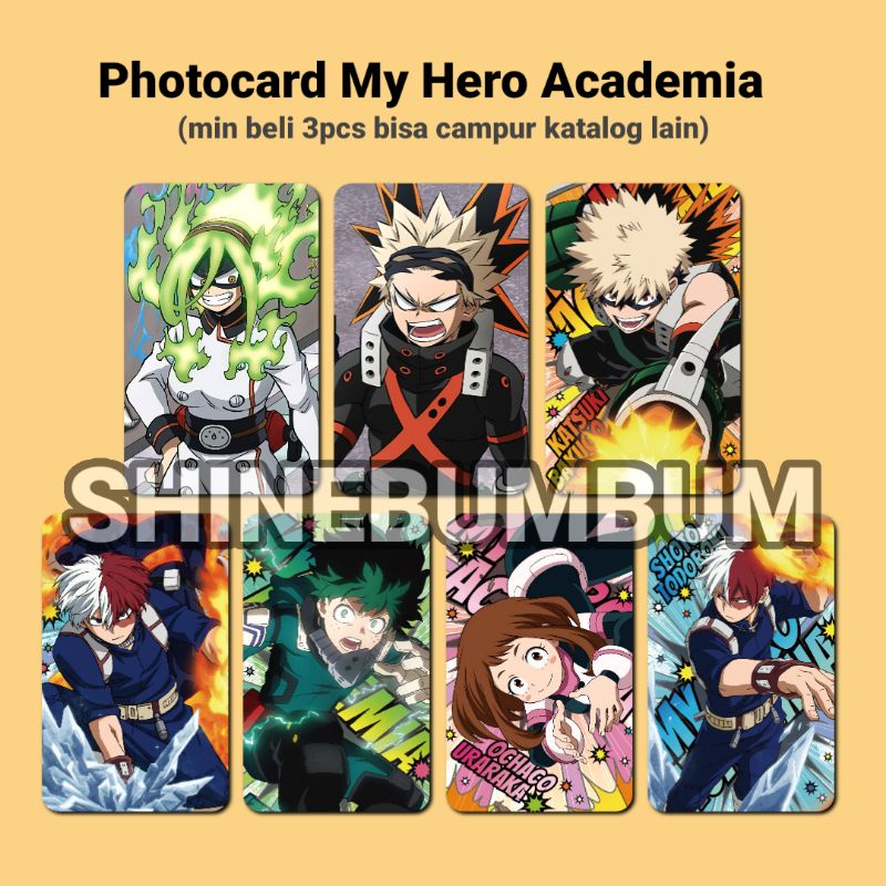 Photocard My Hero Academia (2 sisi)