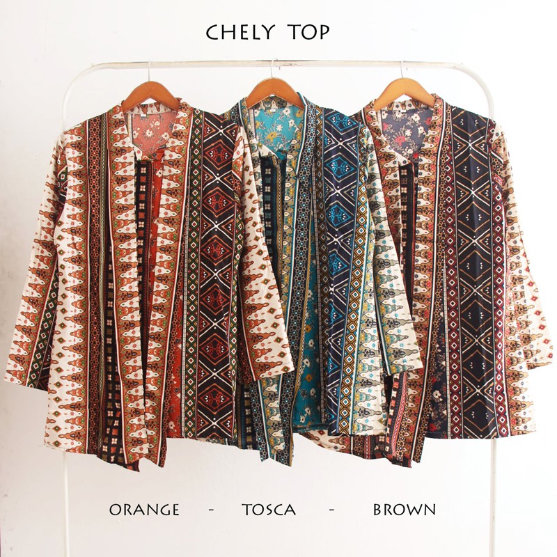 Chely - Baju Batik Wanita / Batik Modern / Blouse Wanita / Batik Lengan Panjang