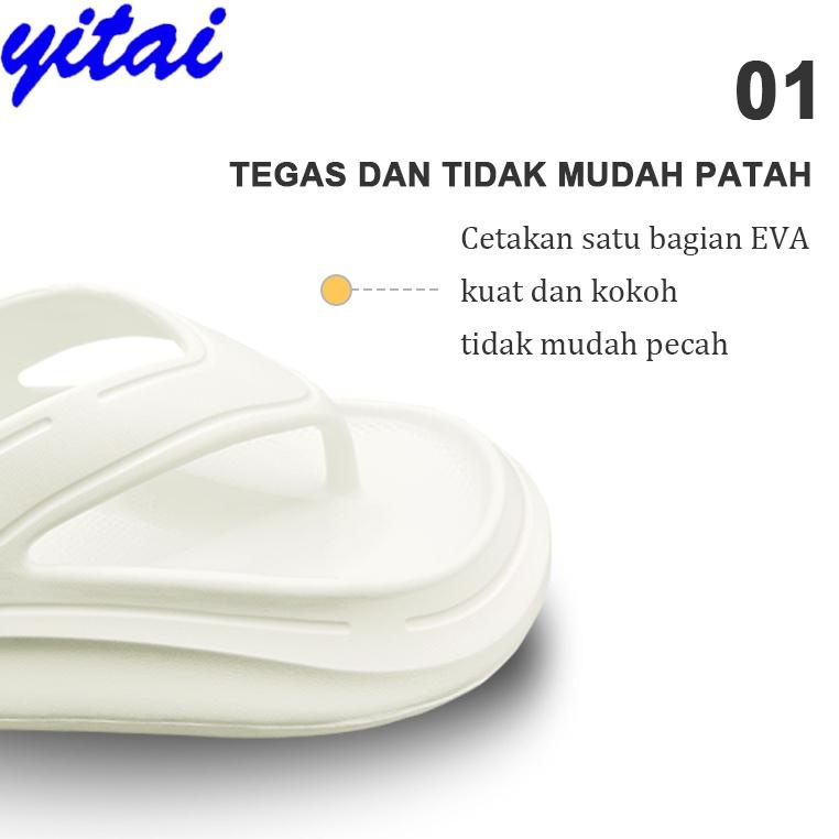 Y37E Yitai Sandal Jelly Sendal Jepit Wanita Sandal Korean Import Jelly Soft Slippers Antislip Elic E