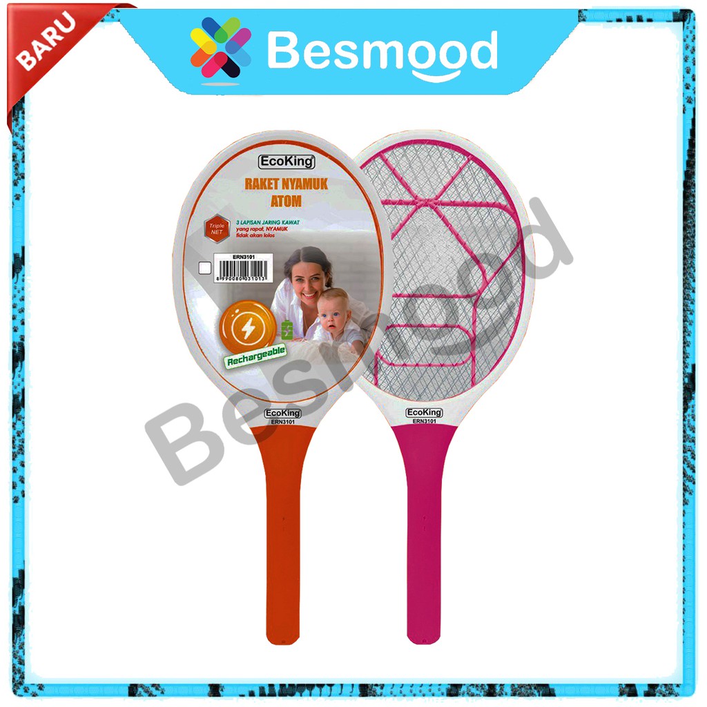Besmood Raket Nyamuk Atom Raket Listrik ERN3101 Ecoking