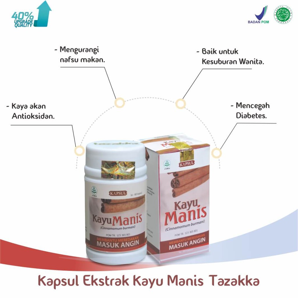 ORIGINAL - 𝐄𝐊𝐒𝐓𝐑𝐀𝐊 𝐊𝐀𝐘𝐔 𝐌𝐀𝐍𝐈𝐒 Kapsul - Cinnamomum burmannii Bantu Herbal Kaya Antioksidan Izin BPOM