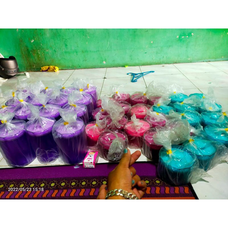 Toples Tupperware kaca - Counterpart tosca/Ungu/Merah by.dinakatarina