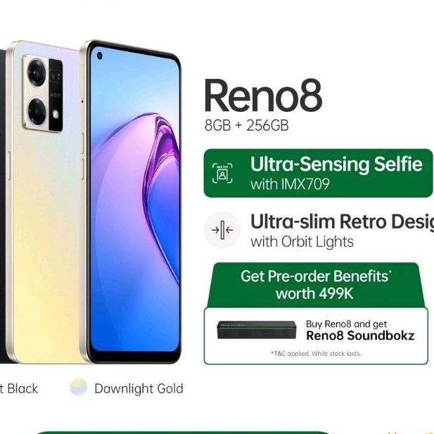 HP OPPO RENO 8 RAM 8 256 8GB ROM 256GB GARANSI RESMI ORIGINAL ASLI 100% NEW BARU GRESS