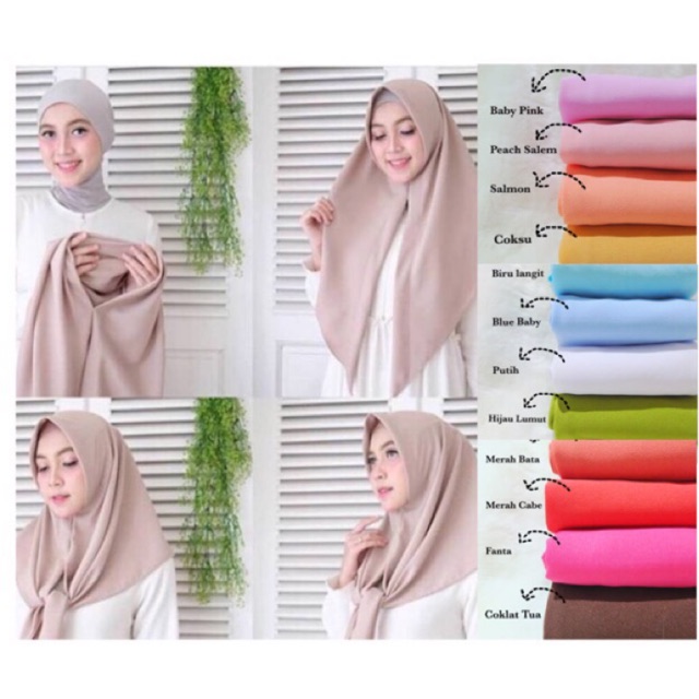 Jilbab Segitiga Instan Warna Ke - II