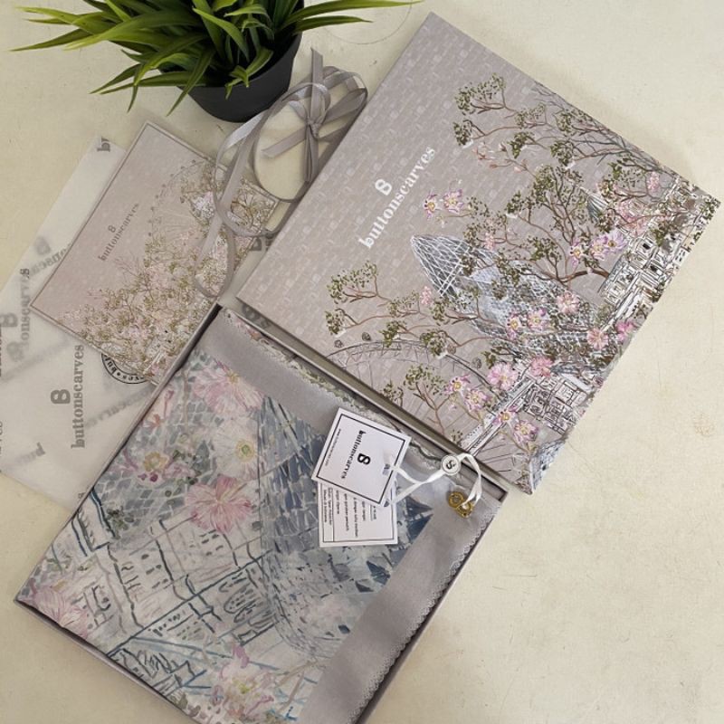 BRITISH BUTTONSCARVES - ASH