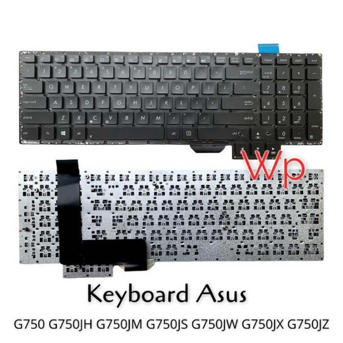 Keyboard laptop Asus G750 G750JH G750JM G750JS G750JW G750JX G750JZ