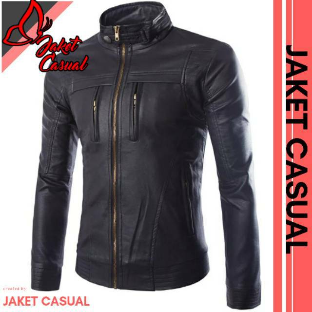 Jaket Kulit Pria Terlaris / Jaket Kulit Motor Bandung / Jaket racing terbaru