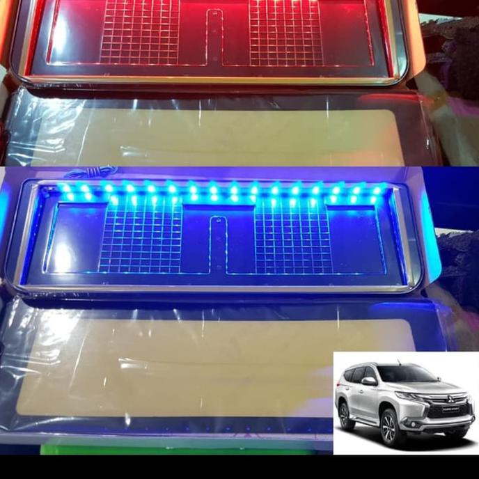 TATAKAN/PLAT NOMOR MOBIL AKRILIK LAMPU IZY 46CM ALL NEW PAJERO SPORT