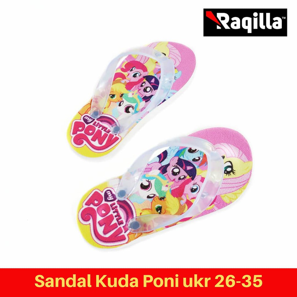 Sandal jepit anak kuda poni sendal anak kudaponi sandal jepit kuda poni my little pony 26-35