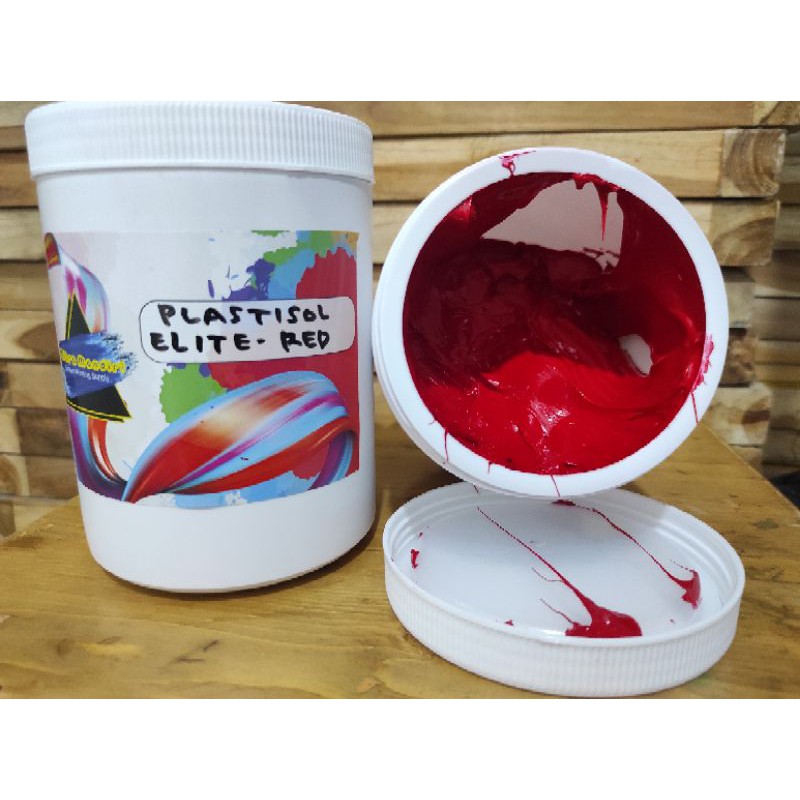

Plastisol Elite Red 1kg | Plastisol Murah wajib base di kain gelap