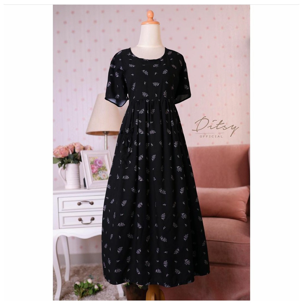 Ditsy VELLEITY VINTAGE Size XS REJECT 100% Baru Bukan Preloved