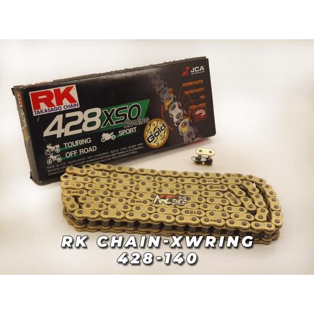 Rantai RK CHAIN XWRING 428 XSO - 140 - GOLD