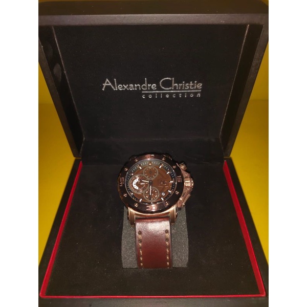 Jam Alexandre Christie - AC9205 Rose Gold - Tali Kulit