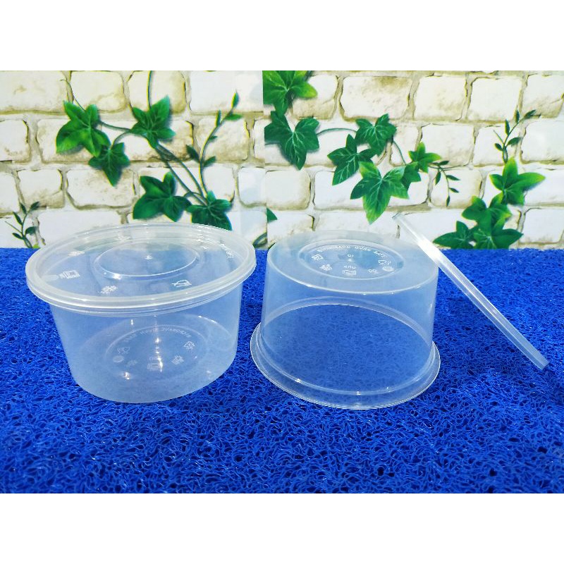 (isi 25pcs ) seal pack bowl bening / thinwall bulat 450ml / tempat makanan / tempat penyimpanan  450