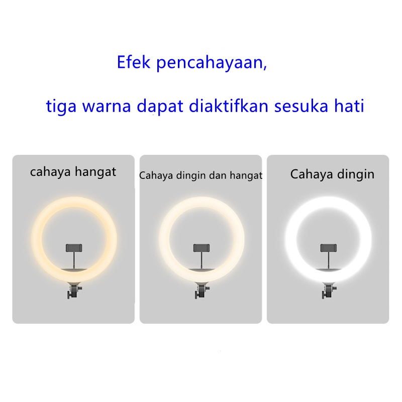 Klem selang gimbal logam unit untuk lampu isi 20cm dan lampu cincin yang dikontrol kabel