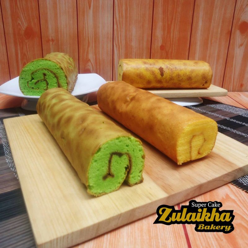 

BOLU GULUNG KHAS CIREBON rasa original dan pandan